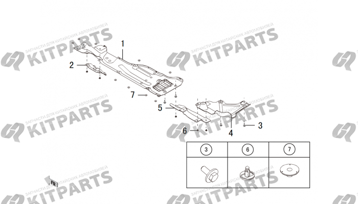 Нижний щит Haval H8